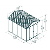 Abri de jardin RUBICON 7,2m² en aluminium et polycarbonate - Palram - Canopia Ma boutique